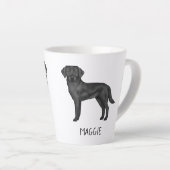 Tasse Latte Black Labrador Retriever mignon Chien Design Votre (Angle droit)