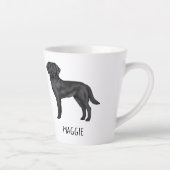 Tasse Latte Black Labrador Retriever mignon Chien Design Votre (Droite)