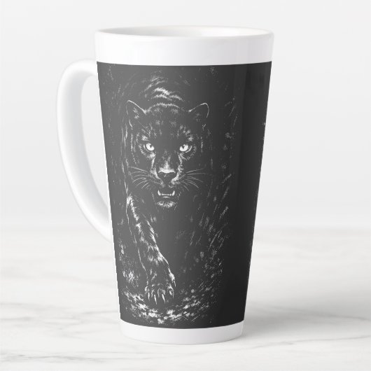 Tasse Latte Black Panther — par BurnsInHell (Angle gauche)