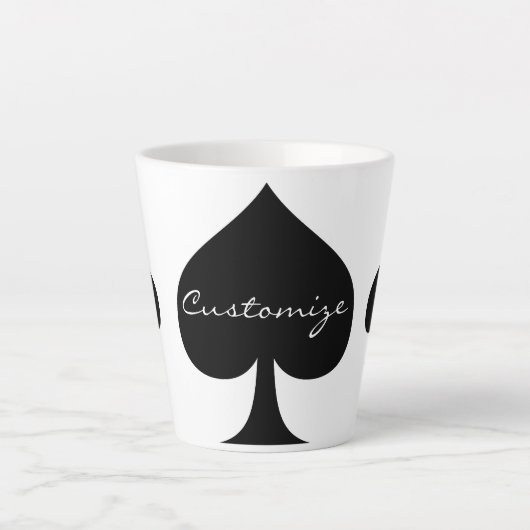 Tasse Latte Black Queen of Spades Black Thunder_Cove (Devant)