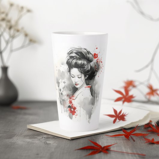 Tasse Latte Black Red Geisha
