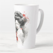 Tasse Latte Black Red Geisha (Angle droit)