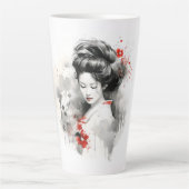 Tasse Latte Black Red Geisha (Devant)