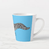 Tasse Latte Black spotted moray eel cartoon (Droite)