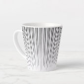 Tasse Latte Black/Turquoise Stylish Stripe Pattern (Angle gauche)