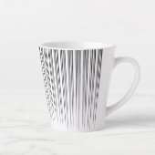 Tasse Latte Black/Turquoise Stylish Stripe Pattern (Droite)