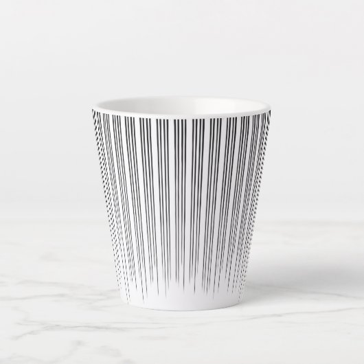 Tasse Latte Black/Turquoise Stylish Stripe Pattern (Devant)