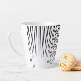 Tasse Latte Black/Turquoise Stylish Stripe Pattern