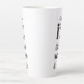 Tasse Latte Black White I Love you to the moon and back Citati (Devant)