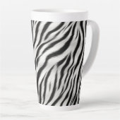 Tasse Latte Black White Zebra Imprimer Animal (Angle droit)