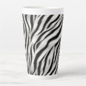 Tasse Latte Black White Zebra Imprimer Animal (Devant)