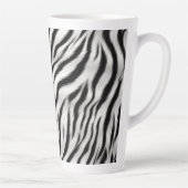 Tasse Latte Black White Zebra Imprimer Animal (Droite)