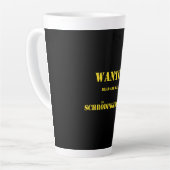 Tasse Latte Blague Quantique Drôle : Le Chat de Schrödinger en (Angle gauche)