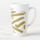 Tasse Latte Blanc et or de la tribu (Droite)