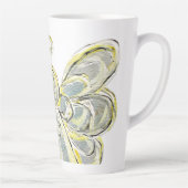 Tasse Latte Blanc Lumière Guardian Angel Custom Latte Coupe Mu (Droite)