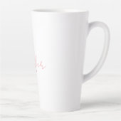 Tasse Latte Blanc Plaque moderne écriture manuscrite Votre nom (Droite)