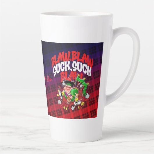 Tasse Latte Blaw, Blaw, Chuck, Chuck, Blaw, (Droite)