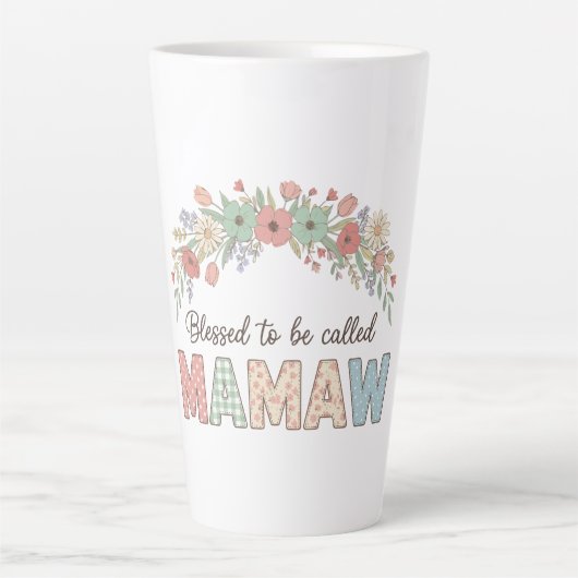 Tasse Latte Blessed to be called Mamaw (Devant)