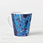 Tasse Latte Bleu Abstrait (Angle gauche)