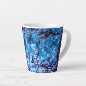 Tasse Latte Bleu Abstrait (Angle droit)
