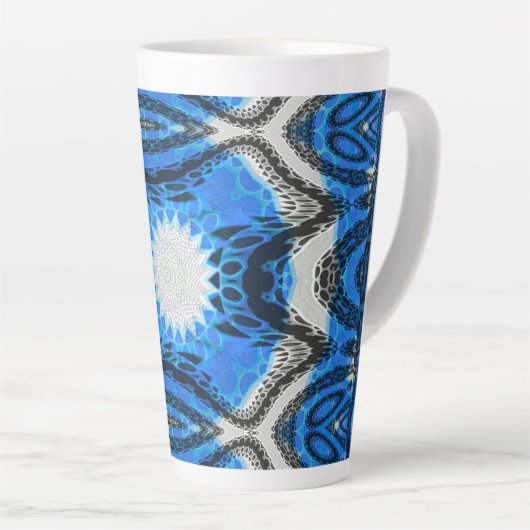 Tasse Latte Bleu atomique (Angle droit)