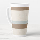 Tasse Latte Bleu Beige Brown Pois doux Arrière - plan rétro (Angle gauche)
