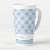 Tasse Latte Bleu brillant et hiver blanc Motif Flocon de neige (Angle droit)