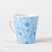 Tasse Latte Bleu Clair Tie Dye Blanc (Angle gauche)