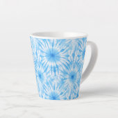 Tasse Latte Bleu Clair Tie Dye Blanc (Angle droit)