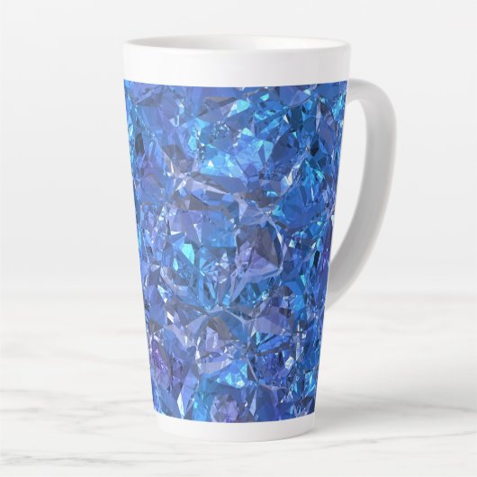 Tasse Latte Bleu cristal et violet (Angle droit)