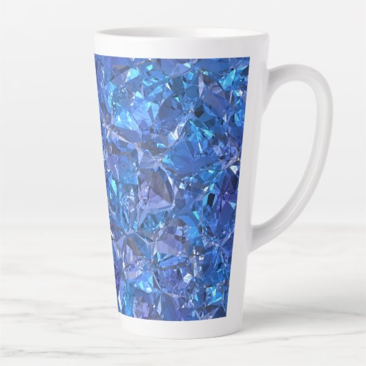 Tasse Latte Bleu cristal et violet (Droite)