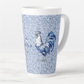 Tasse Latte Bleu Delft Et Poulet Blanc Rooster (Angle droit)