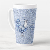 Tasse Latte Bleu Delft Et Poulet Blanc Rooster (Angle gauche)