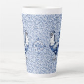 Tasse Latte Bleu Delft Et Poulet Blanc Rooster (Devant)