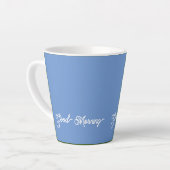 Tasse Latte Bleu doux Bonjour (Angle gauche)