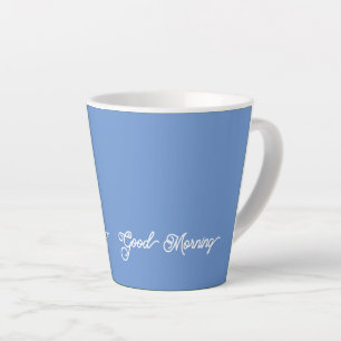 Tasse Latte Bleu doux Bonjour