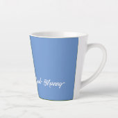 Tasse Latte Bleu doux Bonjour (Droite)