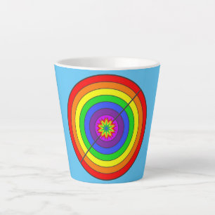 Tasse Latte Bleu et arc-en-ciel