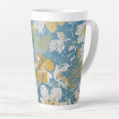 Tasse Latte Bleu et Jaune Bouton de nuit (Angle droit)