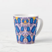 TASSE LATTE BLEU GEMS (Angle droit)