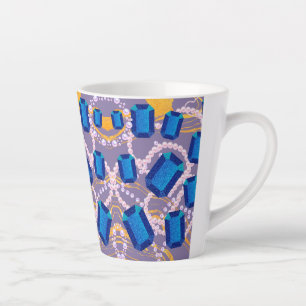 TASSE LATTE BLEU GEMS