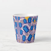 TASSE LATTE BLEU GEMS (Devant)