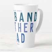Tasse Latte Bleu Marine Fête des pères significative Océan mod (Angle droit)
