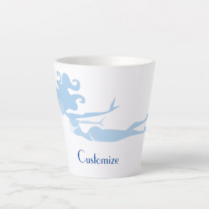 Tasse Latte Bleu Mermaid Swimmer Thunder_Cove 