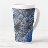 Tasse Latte Bleus Abstract (Angle droit)