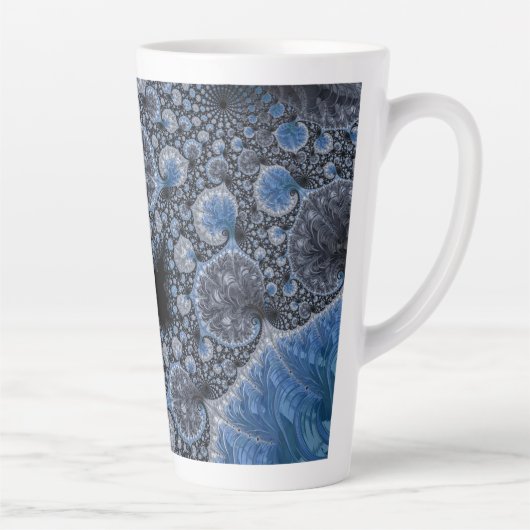 Tasse Latte Bleus Abstract (Droite)