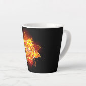 Tasse Latte Blooming Fire Rose (Angle droit)