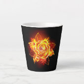 Tasse Latte Blooming Fire Rose (Devant)