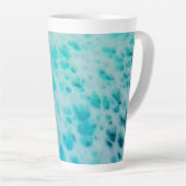 Tasse Latte Blue Crush - Abstract Coastal Artwork  (Angle droit)
