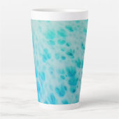 Tasse Latte Blue Crush - Abstract Coastal Artwork  (Devant)